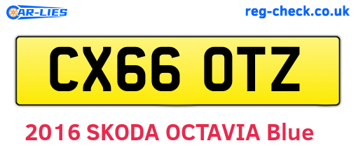 CX66OTZ are the vehicle registration plates.