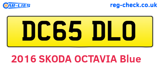 DC65DLO are the vehicle registration plates.
