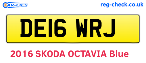 DE16WRJ are the vehicle registration plates.