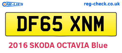 DF65XNM are the vehicle registration plates.