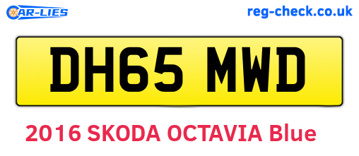 DH65MWD are the vehicle registration plates.