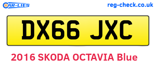 DX66JXC are the vehicle registration plates.