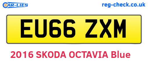 EU66ZXM are the vehicle registration plates.