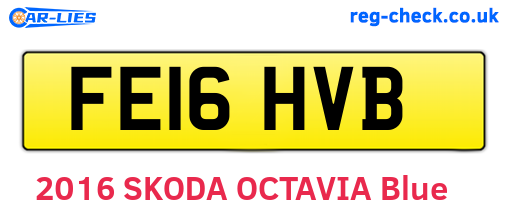 FE16HVB are the vehicle registration plates.
