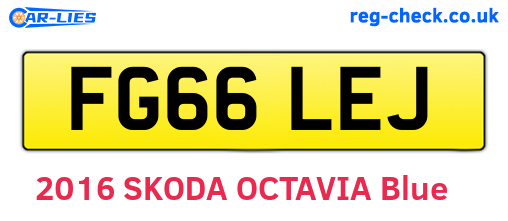 FG66LEJ are the vehicle registration plates.