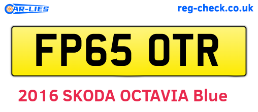 FP65OTR are the vehicle registration plates.