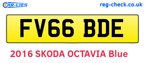 FV66BDE are the vehicle registration plates.