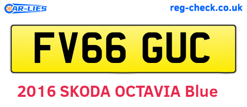 FV66GUC are the vehicle registration plates.