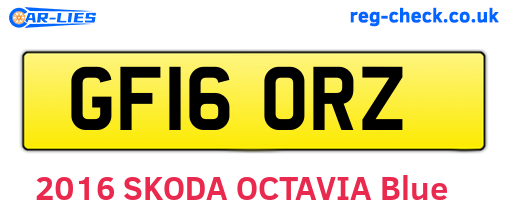 GF16ORZ are the vehicle registration plates.