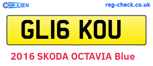 GL16KOU are the vehicle registration plates.