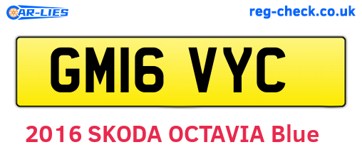 GM16VYC are the vehicle registration plates.