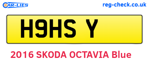 H9HSY are the vehicle registration plates.