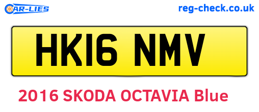 HK16NMV are the vehicle registration plates.