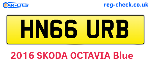 HN66URB are the vehicle registration plates.