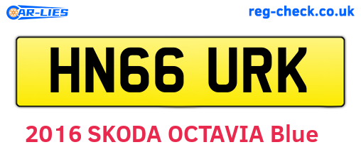 HN66URK are the vehicle registration plates.