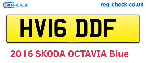 HV16DDF are the vehicle registration plates.