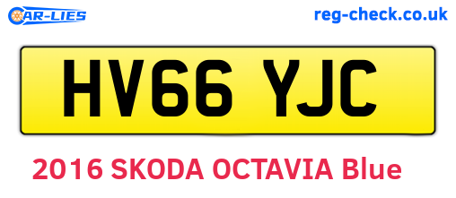 HV66YJC are the vehicle registration plates.