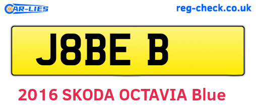 J8BEB are the vehicle registration plates.