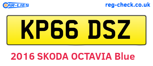 KP66DSZ are the vehicle registration plates.
