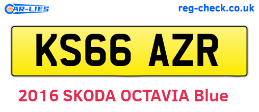 KS66AZR are the vehicle registration plates.