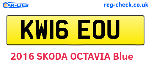 KW16EOU are the vehicle registration plates.