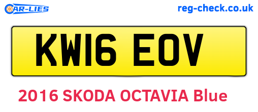 KW16EOV are the vehicle registration plates.