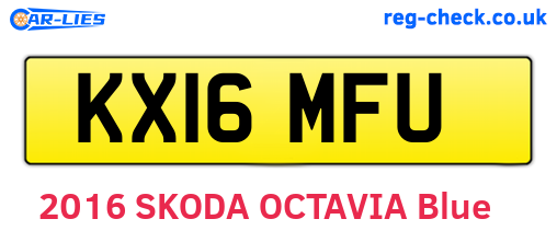 KX16MFU are the vehicle registration plates.