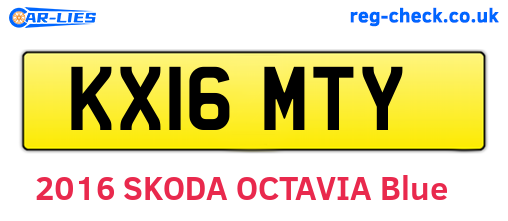 KX16MTY are the vehicle registration plates.