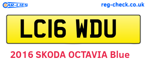 LC16WDU are the vehicle registration plates.