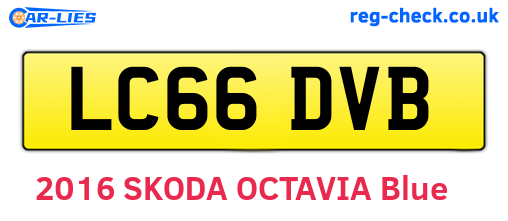 LC66DVB are the vehicle registration plates.