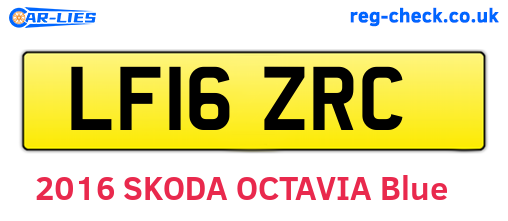 LF16ZRC are the vehicle registration plates.