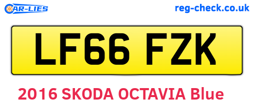 LF66FZK are the vehicle registration plates.