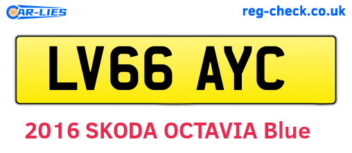 LV66AYC are the vehicle registration plates.