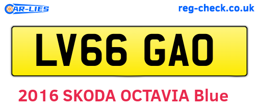 LV66GAO are the vehicle registration plates.