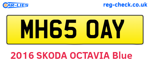 MH65OAY are the vehicle registration plates.