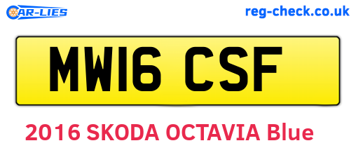 MW16CSF are the vehicle registration plates.