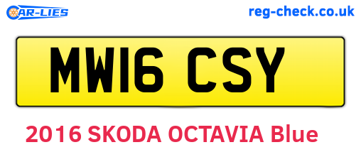 MW16CSY are the vehicle registration plates.