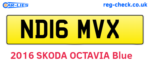 ND16MVX are the vehicle registration plates.