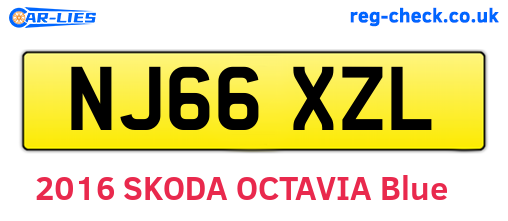NJ66XZL are the vehicle registration plates.