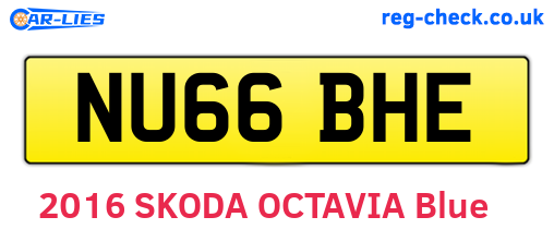 NU66BHE are the vehicle registration plates.