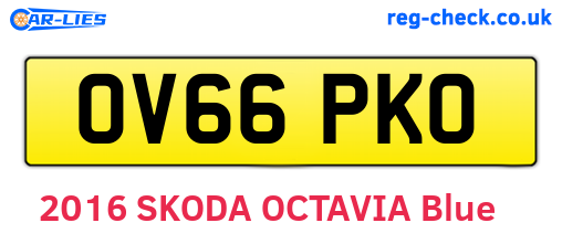 OV66PKO are the vehicle registration plates.