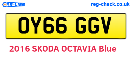 OY66GGV are the vehicle registration plates.