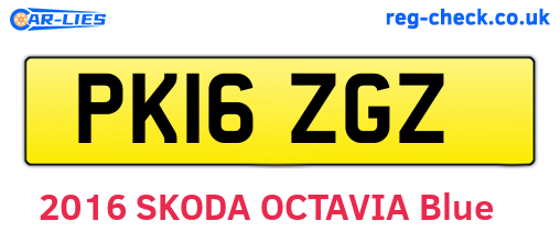 PK16ZGZ are the vehicle registration plates.