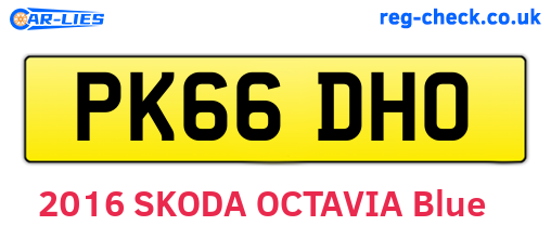 PK66DHO are the vehicle registration plates.