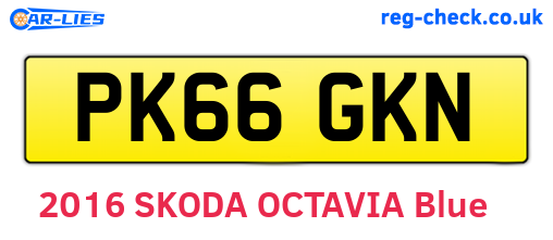 PK66GKN are the vehicle registration plates.