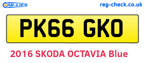 PK66GKO are the vehicle registration plates.