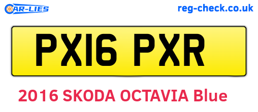 PX16PXR are the vehicle registration plates.