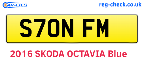 S70NFM are the vehicle registration plates.