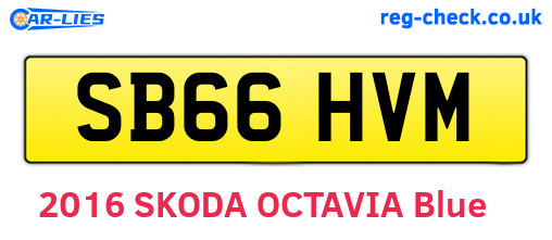 SB66HVM are the vehicle registration plates.