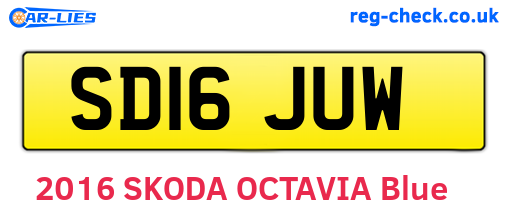 SD16JUW are the vehicle registration plates.